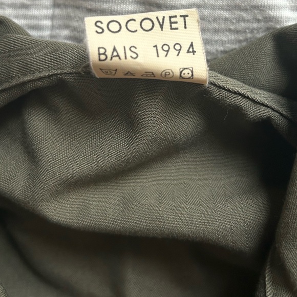 Vintage Men’s French Military Jacket Socovet Bais 1994 khaki green size 104m - Picture 4 of 7